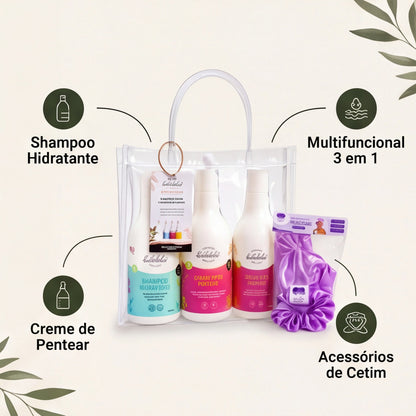 Betobita Kit Viagem 300ml Edição Limitada com Creme para Pentear Multifuncional e Shampoo Hidratante Venda Sazonal
