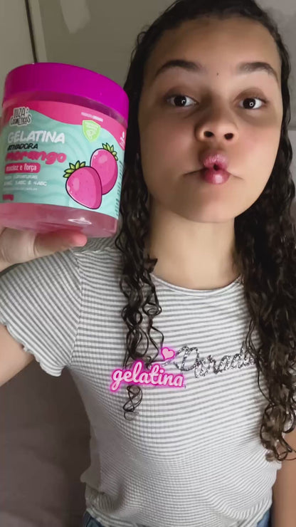 GELATINA ATIVADORA DE MORANGO IUZA COSMETICOS