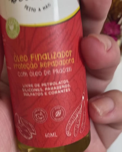 Óleo Finalizador Proteção Reparadora com óleo pracaxi 60ml